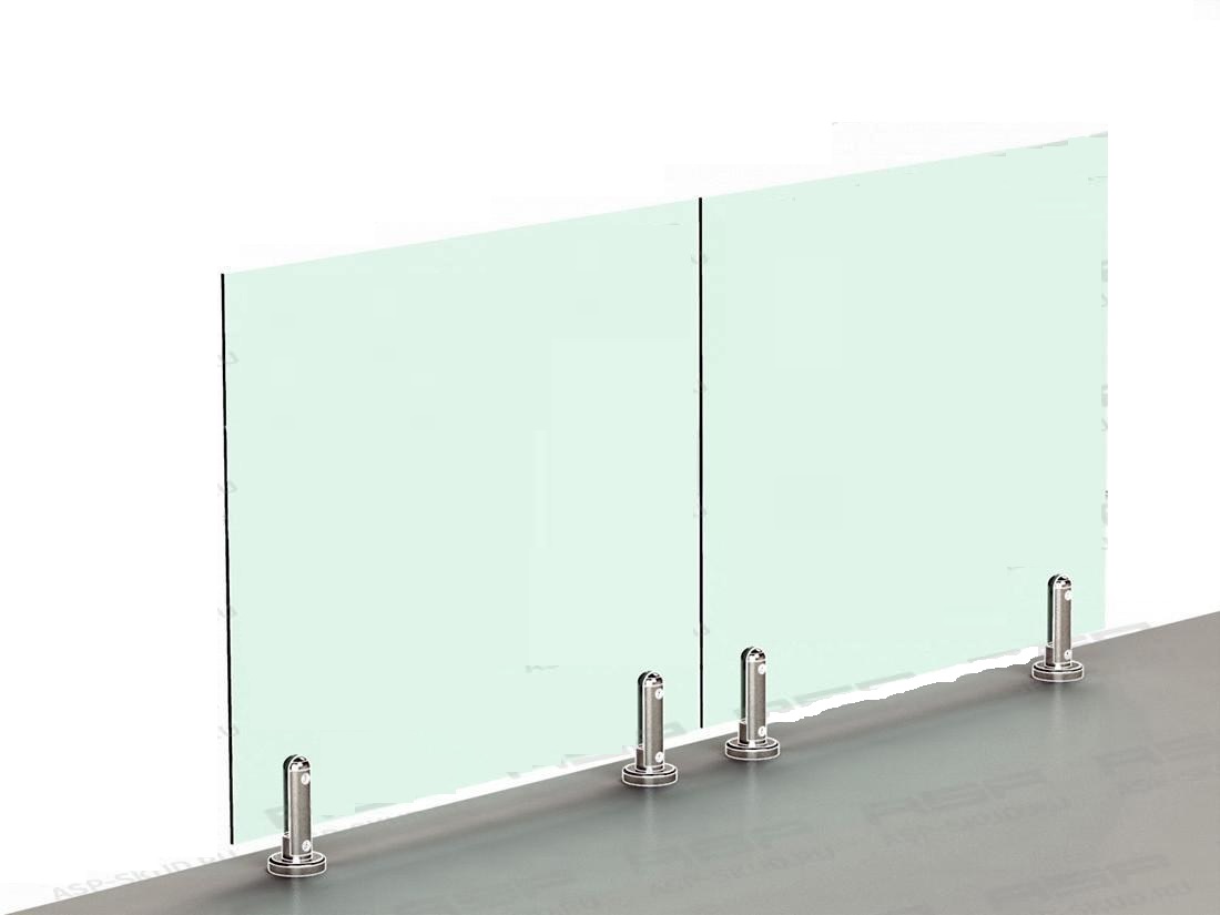 Закаленное стекло для секций ограждения серии ASP GL шириной 1500мм