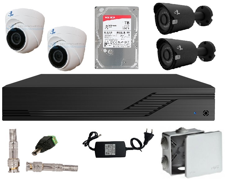 Комплект видеонаблюдения на 4 камеры FNS-2/2 FULL HD